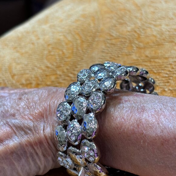 Silver Plated Stretch Bracelet - Picture 6 of 6